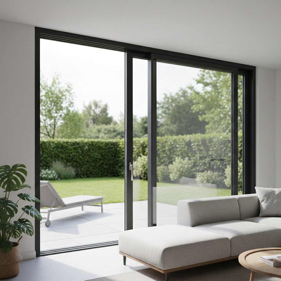 Pintu Sliding Aluminium Minimalis Modern Ruang Tamu