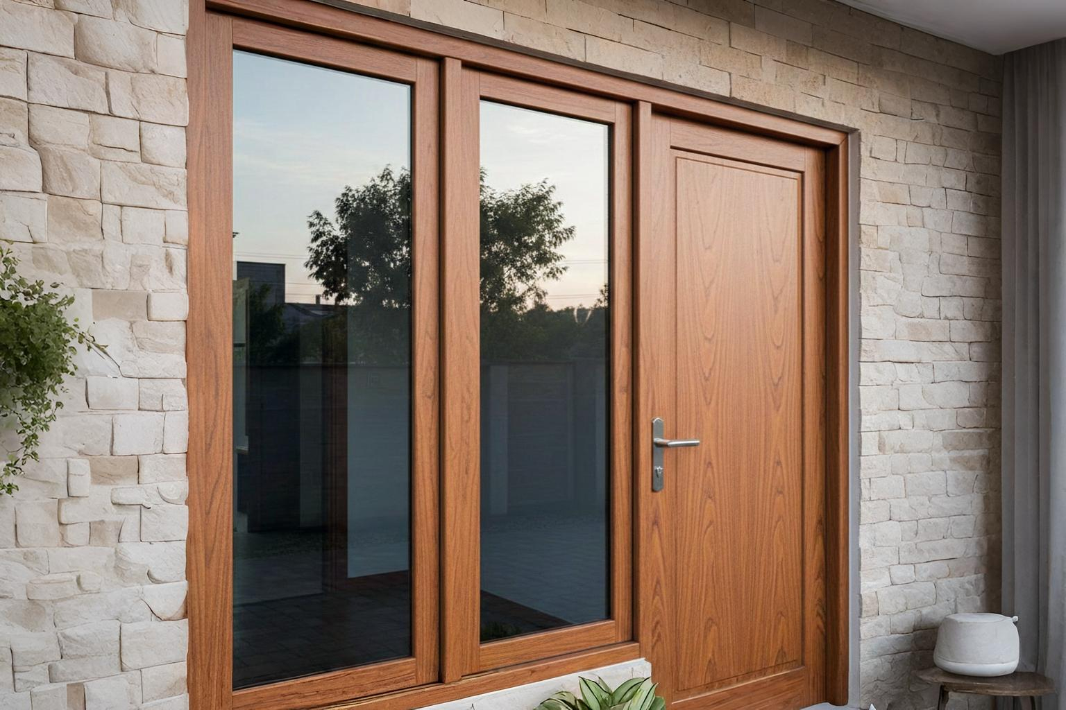 Proses pemasangan jendela aluminium Alexindo berkualitas oleh tukang ahli di area perumahan wilayah Kota Bekasi.