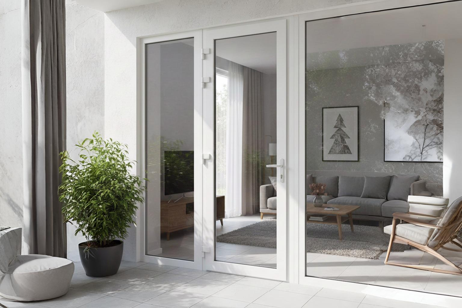 Model pintu alumunium minimalis warna hitam terpasang rapi di salah satu perumahan modern di daerah Bekasi.